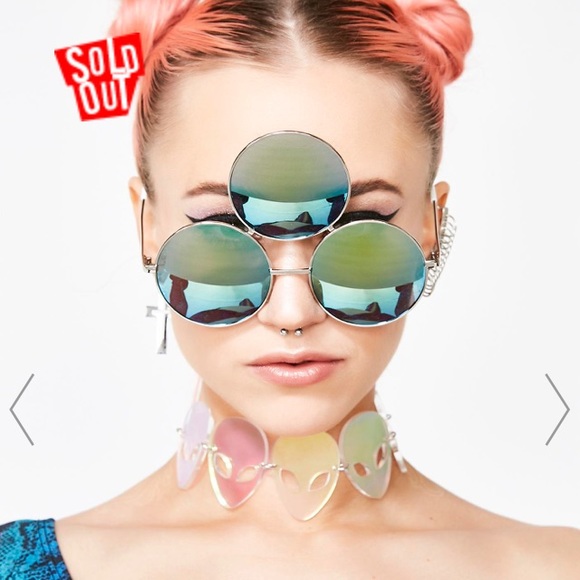 Third eye sunglasses rave festival psychedelic - Picture 2 of 14